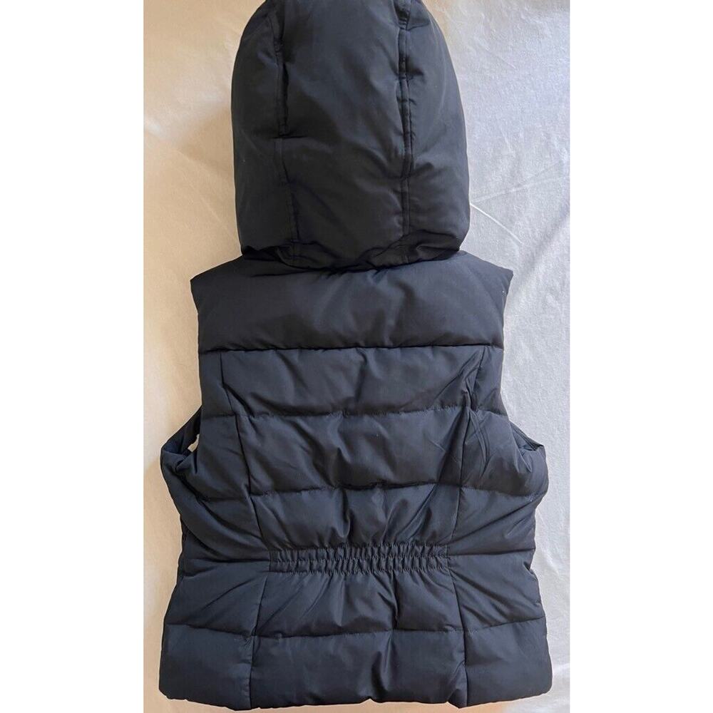 Hollister Puffer Vest MEDIUM Blue Full Zip Hooded Insulated Feather Down - Picture 6 of 13